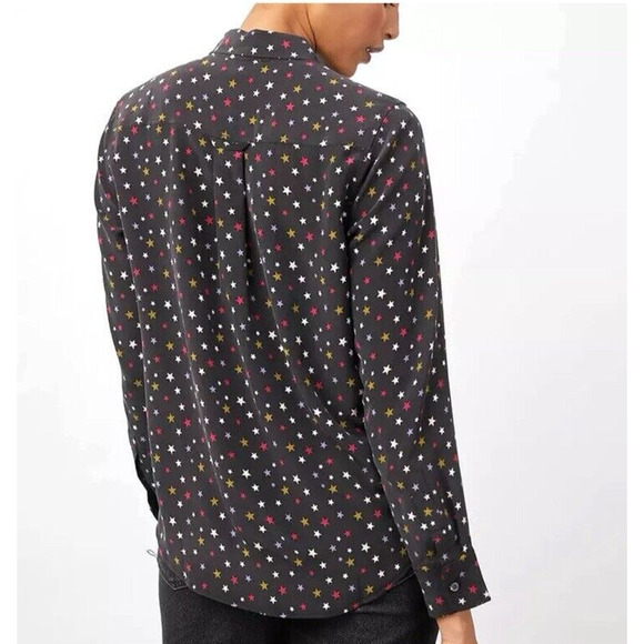 Rails Kate Silk Rainbow Stars Shirt Women's Size Small Button Down Designer Soft - Picture 3 of 16